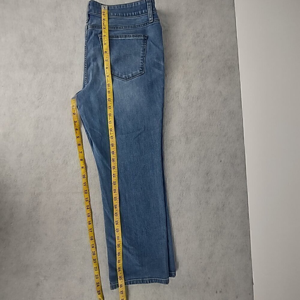 St. John's Bay Cotton Blend 5 Pocket Straight Leg Blue Denim Jeans Size 14PS - Picture 7 of 10